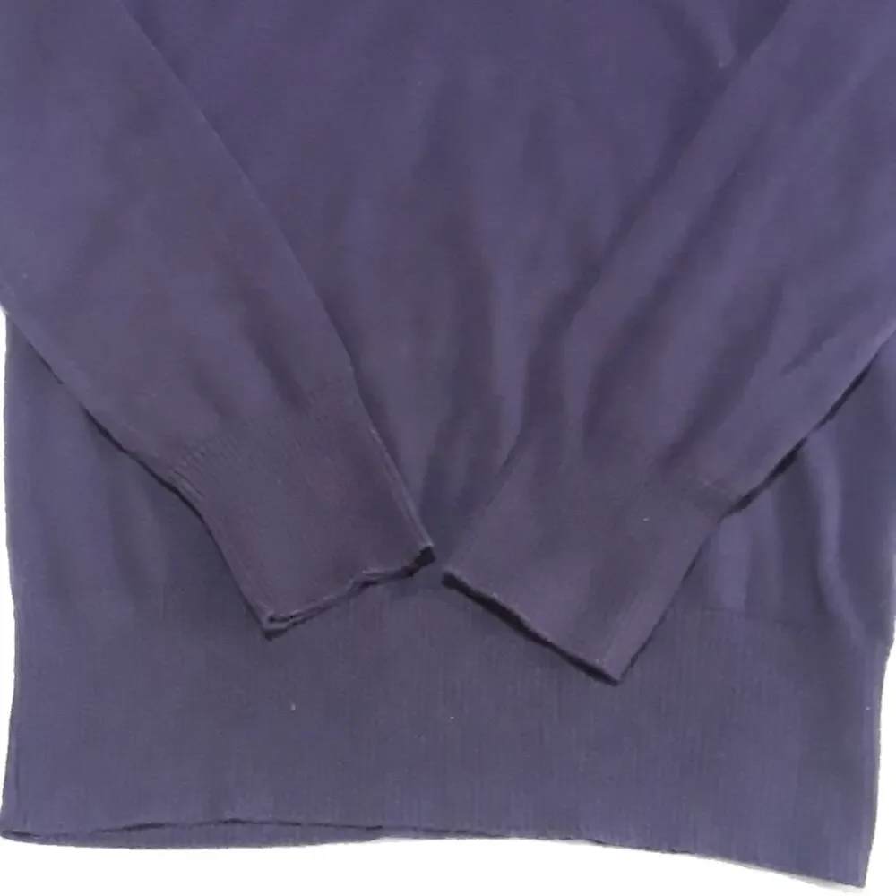 Gap Womens Sz L Purple Preppy Y2K Lightweight V-neck Cotton Blend Sweater